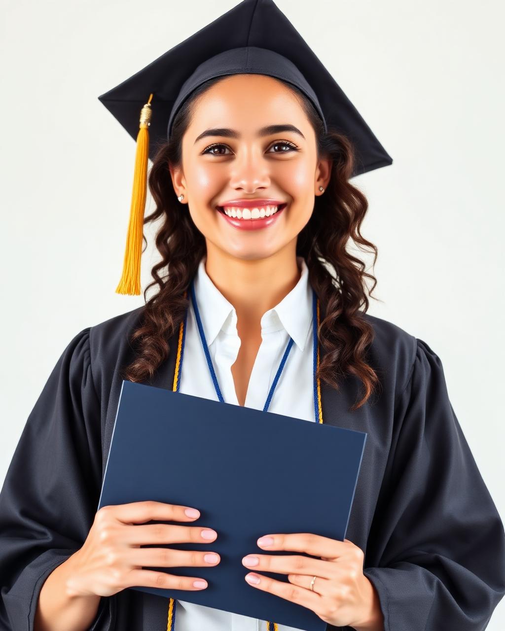 Estudante feliz após aprovação acadêmica